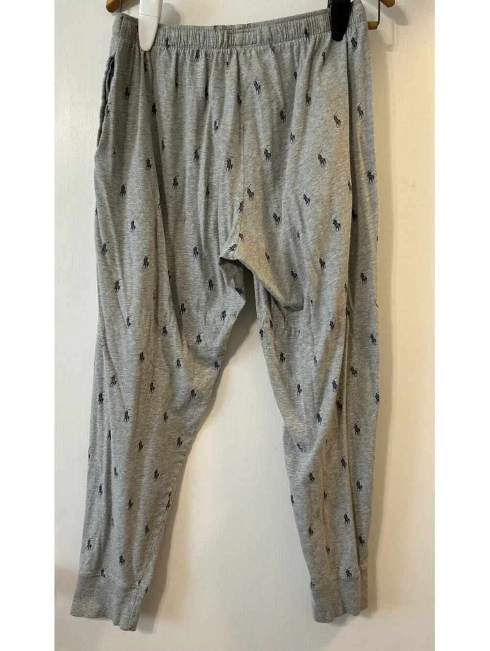 Polo Ralph Lauren Sleeping Pants Gray All Over Pony Lightweight Soft Size Large